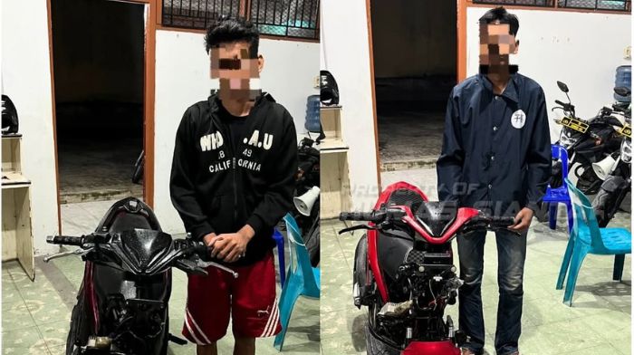 Dua Pengendara Motor Gagal Balap Liar, Keburu Ditangkap Tim Dayok Mirah 