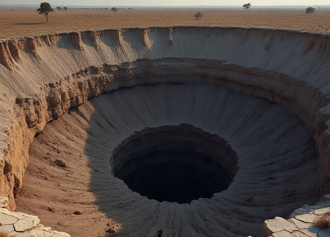 Viral ! Heboh Fenomena Sinkhole Sumbar, Kini Airnya Berwarna Biru