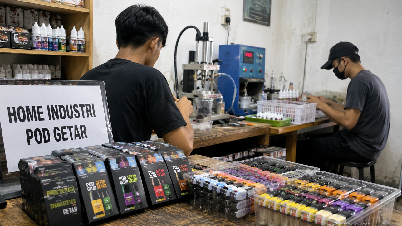 Pasutri Diduga Kelola Home Industri Pod Getar Sei Mencirim : Bahan Baku dari Kamboja