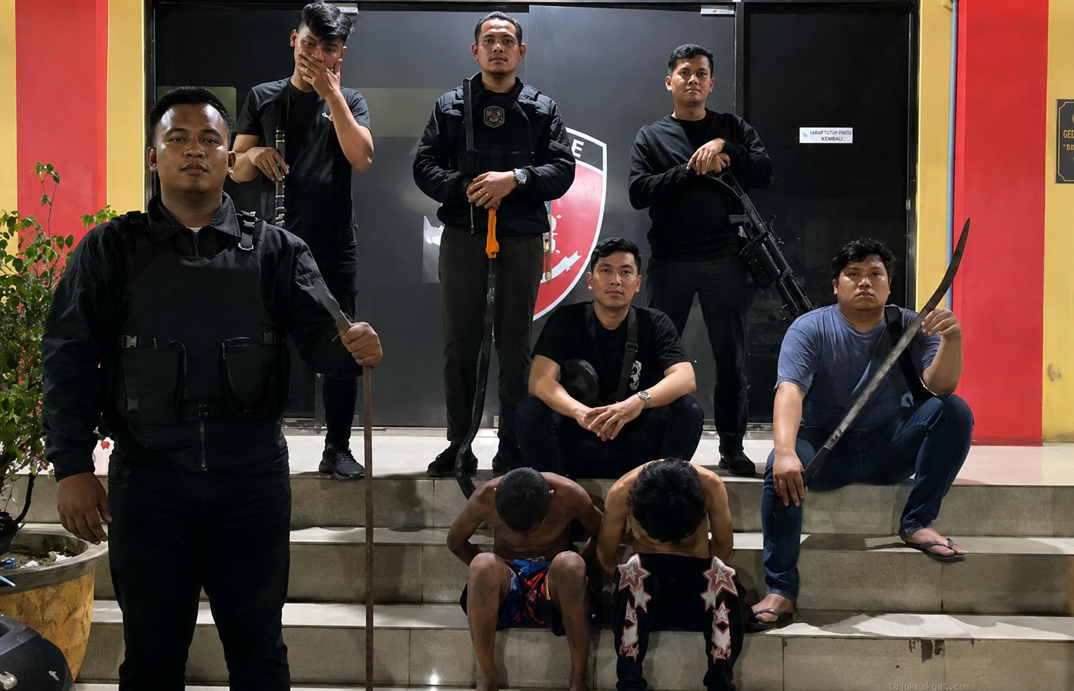 Dua 'Bocil' Pelaku Tawuran Pucat saat Ditangkap Tim Macan